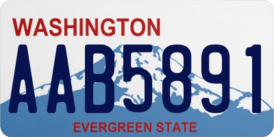 WA license plate AAB5891