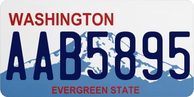 WA license plate AAB5895