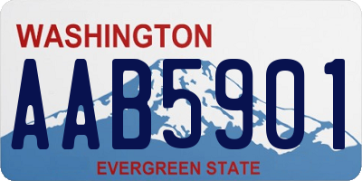 WA license plate AAB5901