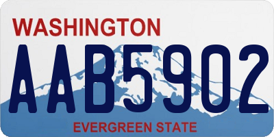 WA license plate AAB5902