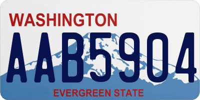 WA license plate AAB5904