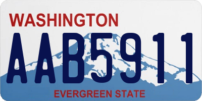 WA license plate AAB5911