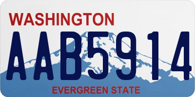 WA license plate AAB5914