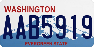 WA license plate AAB5919