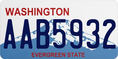 WA license plate AAB5932