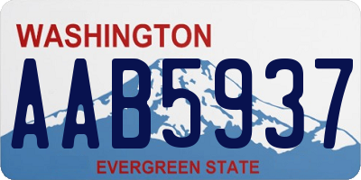 WA license plate AAB5937