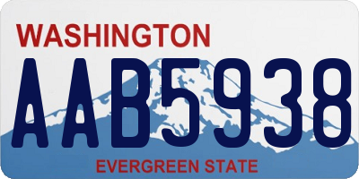 WA license plate AAB5938