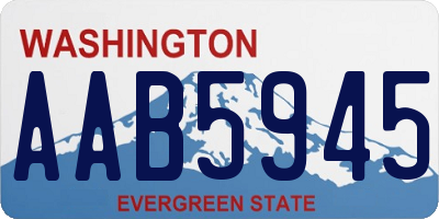 WA license plate AAB5945