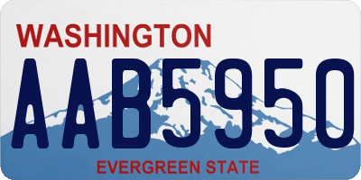 WA license plate AAB5950