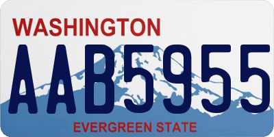 WA license plate AAB5955