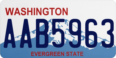 WA license plate AAB5963