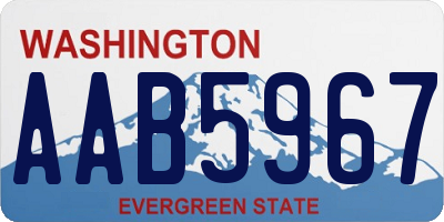 WA license plate AAB5967