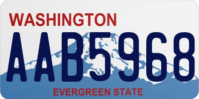 WA license plate AAB5968