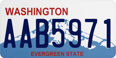 WA license plate AAB5971