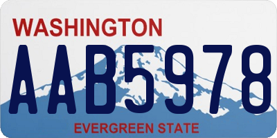WA license plate AAB5978