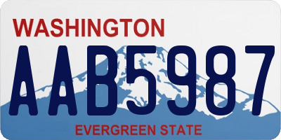 WA license plate AAB5987