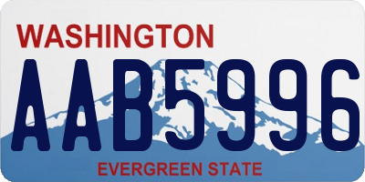 WA license plate AAB5996