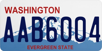 WA license plate AAB6004