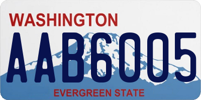 WA license plate AAB6005