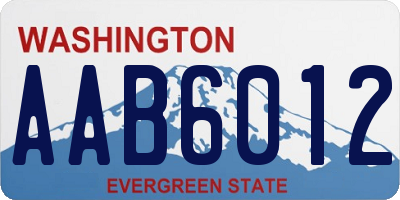 WA license plate AAB6012
