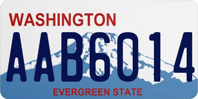 WA license plate AAB6014