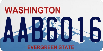 WA license plate AAB6016