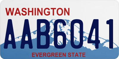 WA license plate AAB6041