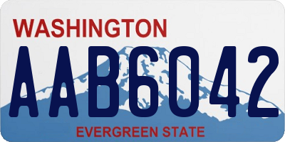 WA license plate AAB6042