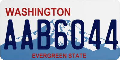 WA license plate AAB6044