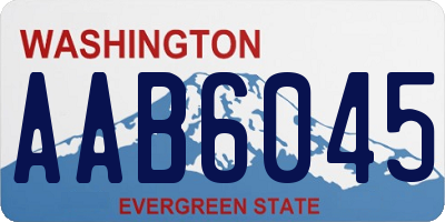 WA license plate AAB6045