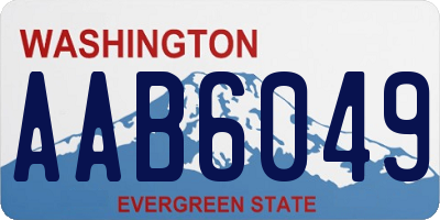 WA license plate AAB6049