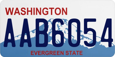 WA license plate AAB6054