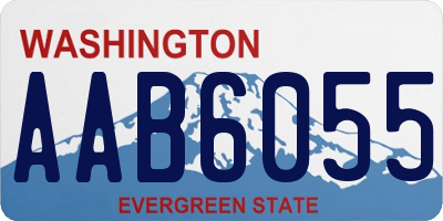 WA license plate AAB6055