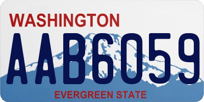 WA license plate AAB6059