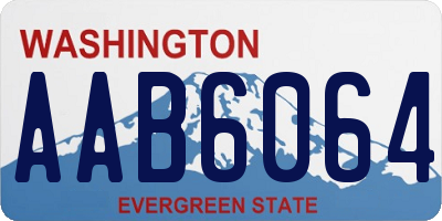 WA license plate AAB6064
