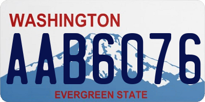 WA license plate AAB6076