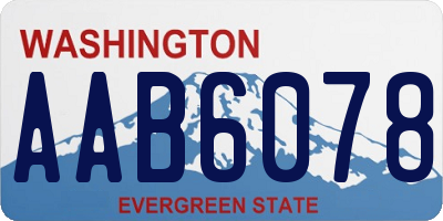 WA license plate AAB6078