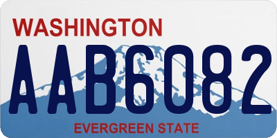 WA license plate AAB6082