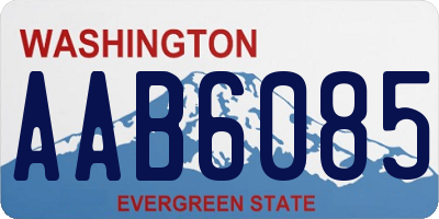 WA license plate AAB6085