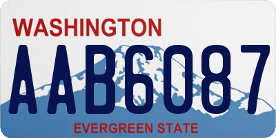 WA license plate AAB6087