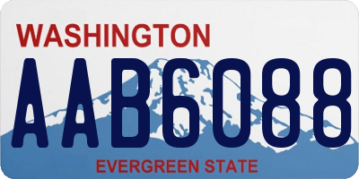 WA license plate AAB6088