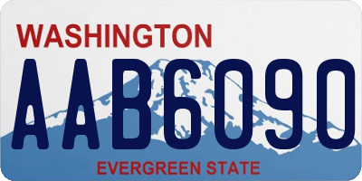 WA license plate AAB6090