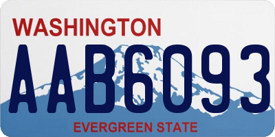 WA license plate AAB6093