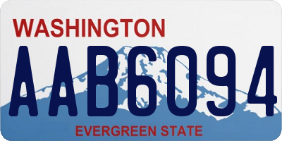 WA license plate AAB6094