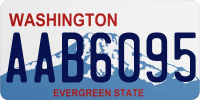 WA license plate AAB6095