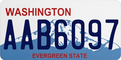 WA license plate AAB6097