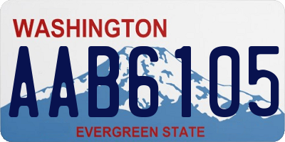 WA license plate AAB6105