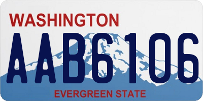 WA license plate AAB6106