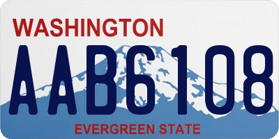 WA license plate AAB6108