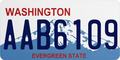 WA license plate AAB6109